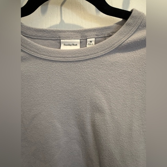 Aritzia Sunday Best Gray Long Sleeve Top M - Picture 2 of 3